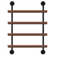Metal and Wooden Shelf Bookcase Wall Mounted Shelves Included Bookshelf for Home