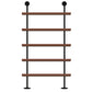 Metal and Wooden Shelf Bookcase Wall Mounted Shelves Included Bookshelf for Home