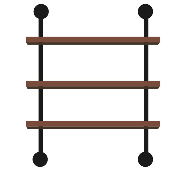 Metal and Wooden Shelf Bookcase Wall Mounted Shelves Included Bookshelf for Home