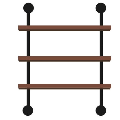 Metal and Wooden Shelf Bookcase Wall Mounted Shelves Included Bookshelf for Home
