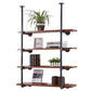 Metal and Wooden Shelf Bookcase Wall Mounted Shelves Included Bookshelf for Home