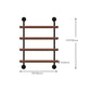 Metal and Wooden Shelf Bookcase Wall Mounted Shelves Included Bookshelf for Home