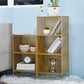 Glam Antique Finish Shelf Bookcase Metal Standard Bookshelf with Shelves