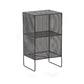 Glam Antique Finish Shelf Bookcase Metal Standard Bookshelf with Shelves