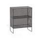 Glam Antique Finish Shelf Bookcase Metal Standard Bookshelf with Shelves