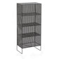 Glam Antique Finish Shelf Bookcase Metal Standard Bookshelf with Shelves