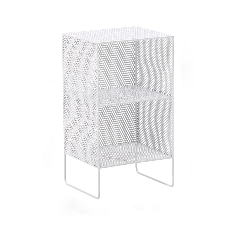 Glam Antique Finish Shelf Bookcase Metal Standard Bookshelf with Shelves