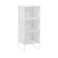 Glam Antique Finish Shelf Bookcase Metal Standard Bookshelf with Shelves