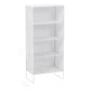 Glam Antique Finish Shelf Bookcase Metal Standard Bookshelf with Shelves
