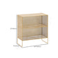 Glam Antique Finish Shelf Bookcase Metal Standard Bookshelf with Shelves