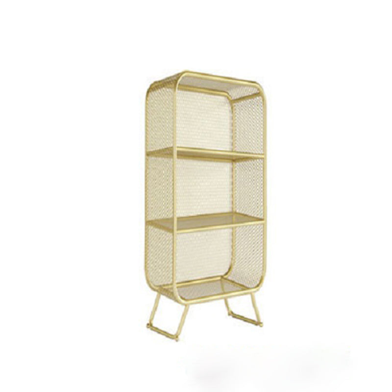 Scandinavian Antique Finish Shelf Bookcase Metal Standard Bookshelf