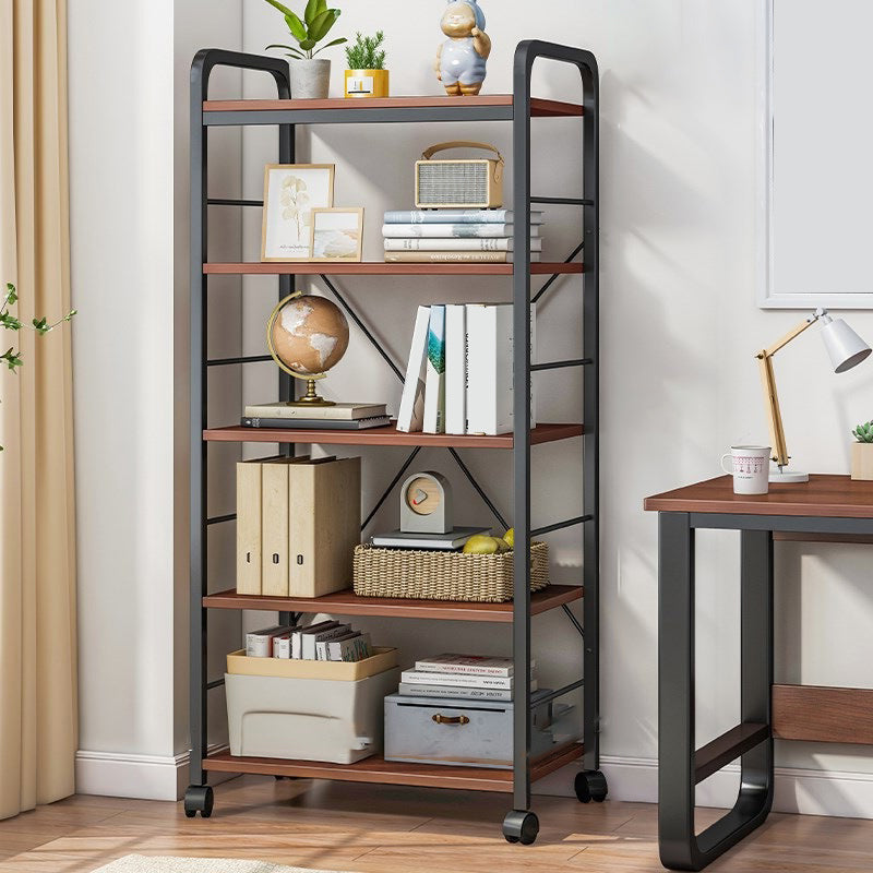 Contemporary Standard Shelf Bookcase Engineered Wood Open Bookcase
