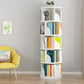 Modern Wooden Rotatable Storage Bookshelf Home Round Bookcase