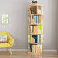 Modern Wooden Rotatable Storage Bookshelf Home Round Bookcase