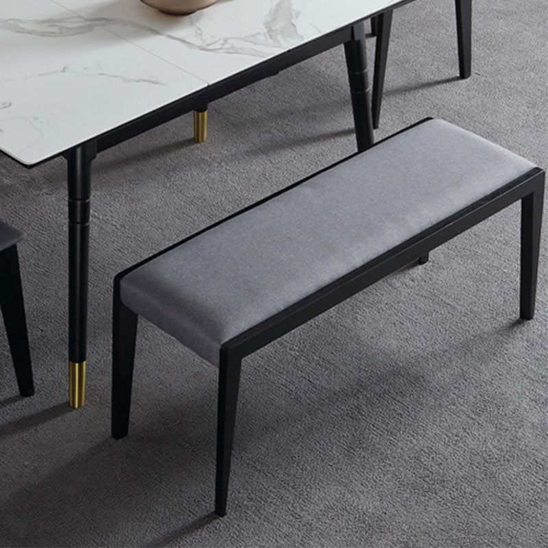 15.6-inch W Mid-Century Modern Seating Bench Cushioned Solid Wood Bench 39"L x 16"W x 18"H Clearhalo 'Benches' 'Chairs & Seating' 'furn' 'furn_benches' 'Furniture' 'Living Room Furniture' 6433032