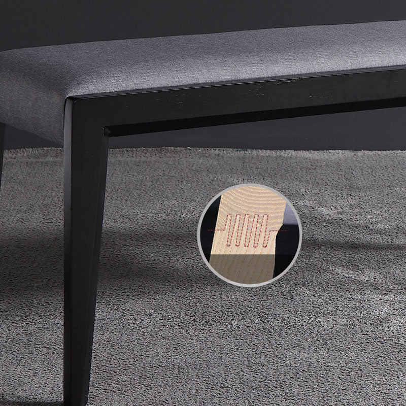 15.6-inch W Mid-Century Modern Seating Bench Cushioned Solid Wood Bench Clearhalo 'Benches' 'Chairs & Seating' 'furn' 'furn_benches' 'Furniture' 'Living Room Furniture' 6433036