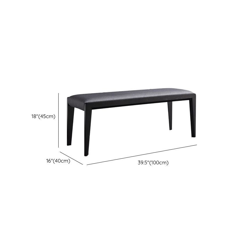 15.6-inch W Mid-Century Modern Seating Bench Cushioned Solid Wood Bench Clearhalo 'Benches' 'Chairs & Seating' 'furn' 'furn_benches' 'Furniture' 'Living Room Furniture' 6433039