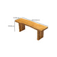 11.7-inch W Modern Seating Bench Solid Wood Rectangle Solid Color Bench Clearhalo 'Benches' 'Chairs & Seating' 'furn' 'furn_benches' 'Furniture' 'Living Room Furniture' 6433047