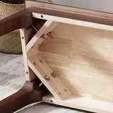 Mid-Century Modern Bedroom Bench 17.7" Height Rectangle Seating Bench with Legs Clearhalo 'Benches' 'Chairs & Seating' 'furn' 'furn_benches' 'Furniture' 'Living Room Furniture' 6433056