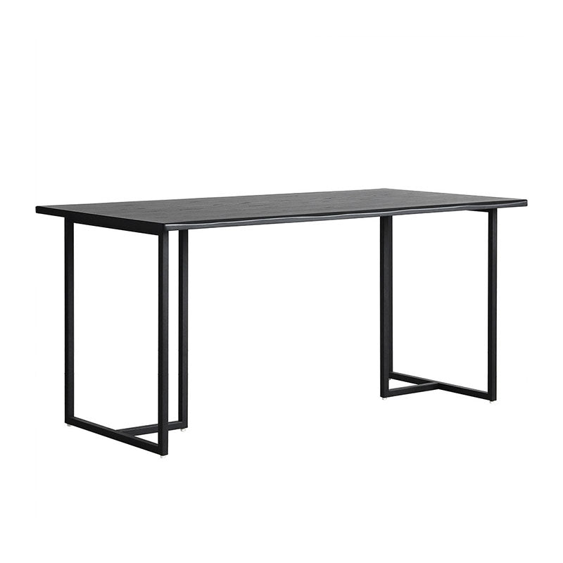 Mid-Century Modern Solid Wood Bench Rectangle Seating Bench in Black with Legs Clearhalo 'Benches' 'Chairs & Seating' 'furn' 'furn_benches' 'Furniture' 'Living Room Furniture' 6433071