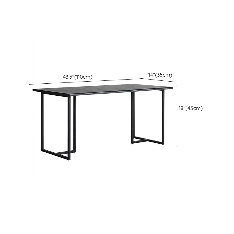 Mid-Century Modern Solid Wood Bench Rectangle Seating Bench in Black with Legs Clearhalo 'Benches' 'Chairs & Seating' 'furn' 'furn_benches' 'Furniture' 'Living Room Furniture' 6433079