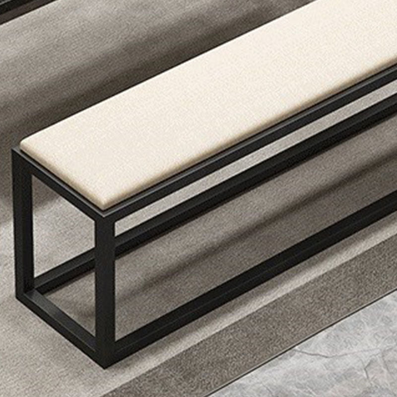 Contemporary Upholstered Bench Home Seating Bench with Black Legs Clearhalo 'Benches' 'Chairs & Seating' 'furn' 'furn_benches' 'Furniture' 'Living Room Furniture' 6433102