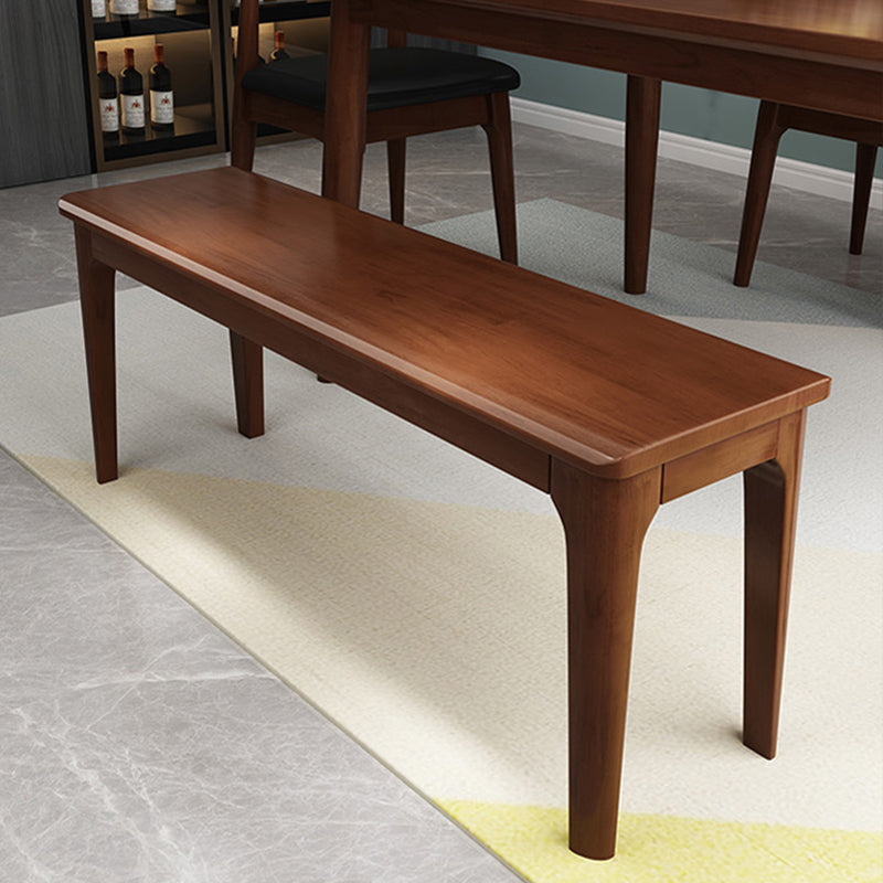 14.04-inch Width Seating Bench Mid-Century Modern Solid Wood Bedroom Bench Nut-Brown Clearhalo 'Benches' 'Chairs & Seating' 'furn' 'furn_benches' 'Furniture' 'Living Room Furniture' 6433115