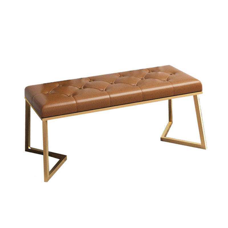 Mid-Century Modern Upholstered Bench Rectangle Bedroom Seating Bench with Legs Clearhalo 'Benches' 'Chairs & Seating' 'furn' 'furn_benches' 'Furniture' 'Living Room Furniture' 6433132