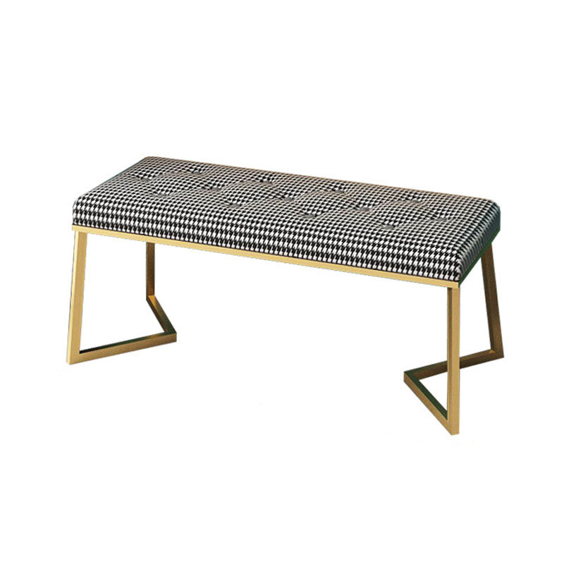 Mid-Century Modern Upholstered Bench Rectangle Bedroom Seating Bench with Legs Clearhalo 'Benches' 'Chairs & Seating' 'furn' 'furn_benches' 'Furniture' 'Living Room Furniture' 6433136