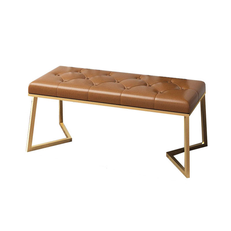 Mid-Century Modern Upholstered Bench Rectangle Bedroom Seating Bench with Legs Clearhalo 'Benches' 'Chairs & Seating' 'furn' 'furn_benches' 'Furniture' 'Living Room Furniture' 6433137