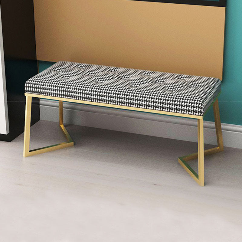 Mid-Century Modern Upholstered Bench Rectangle Bedroom Seating Bench with Legs Clearhalo 'Benches' 'Chairs & Seating' 'furn' 'furn_benches' 'Furniture' 'Living Room Furniture' 6433139