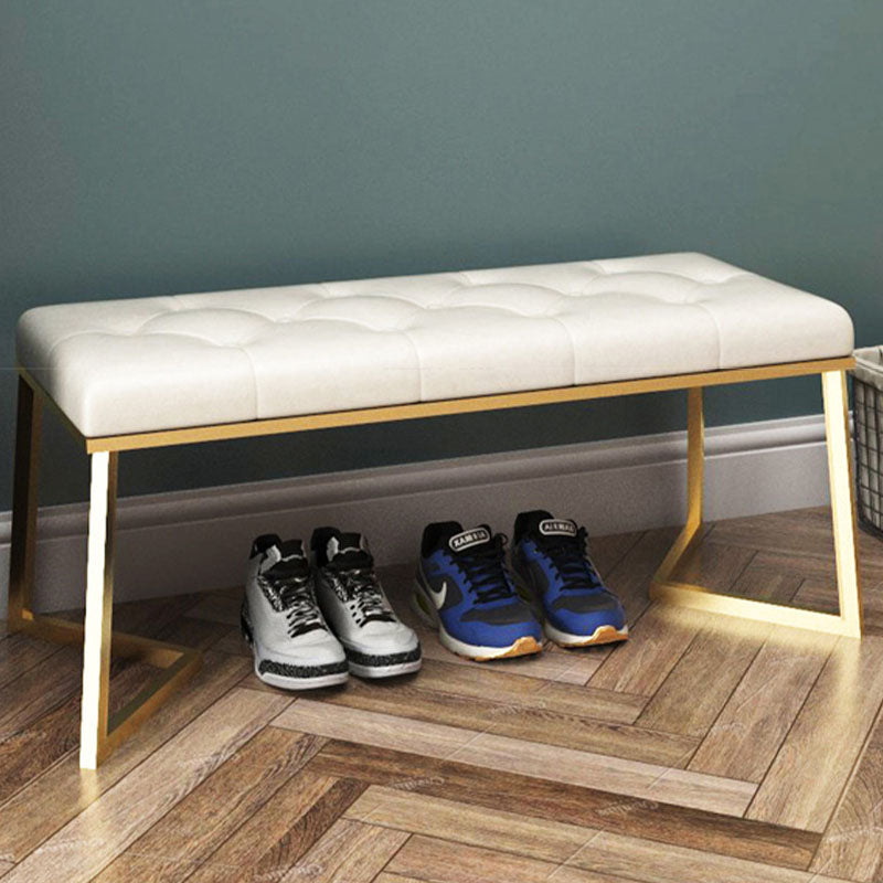 Mid-Century Modern Upholstered Bench Rectangle Bedroom Seating Bench with Legs Clearhalo 'Benches' 'Chairs & Seating' 'furn' 'furn_benches' 'Furniture' 'Living Room Furniture' 6433140