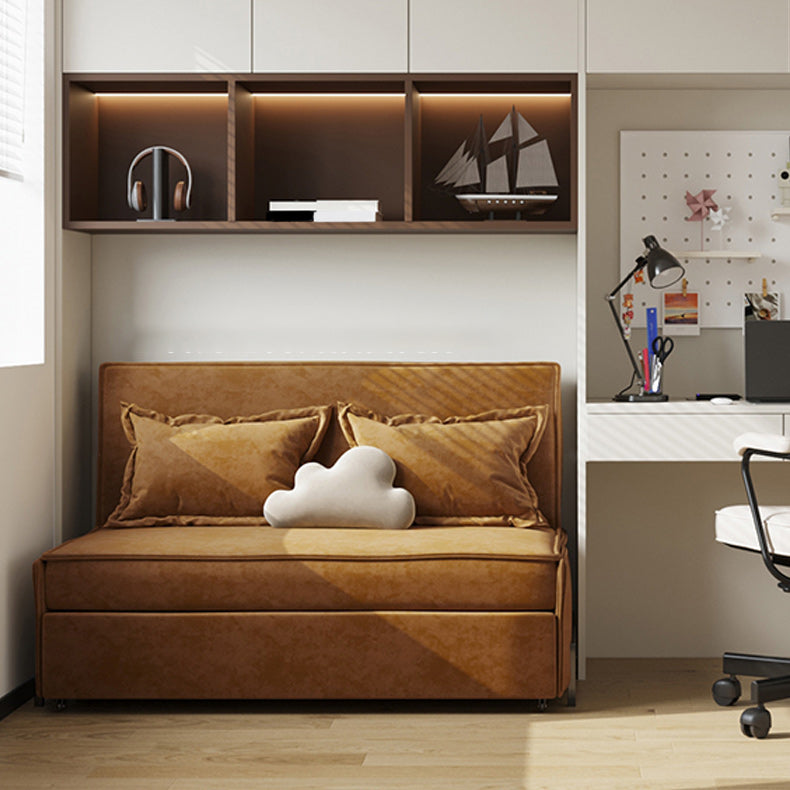 Pillow Included Sofa Futon Armless Cushion Back Sleeper Sofa Clearhalo 'furn' 'furn_futons' 'Furniture' 'Futons & Daybeds' 'Futons' 'Living Room Furniture' 6433273