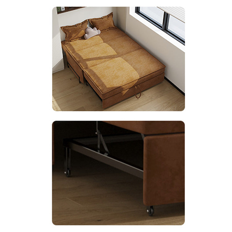 Pillow Included Sofa Futon Armless Cushion Back Sleeper Sofa Clearhalo 'furn' 'furn_futons' 'Furniture' 'Futons & Daybeds' 'Futons' 'Living Room Furniture' 6433281