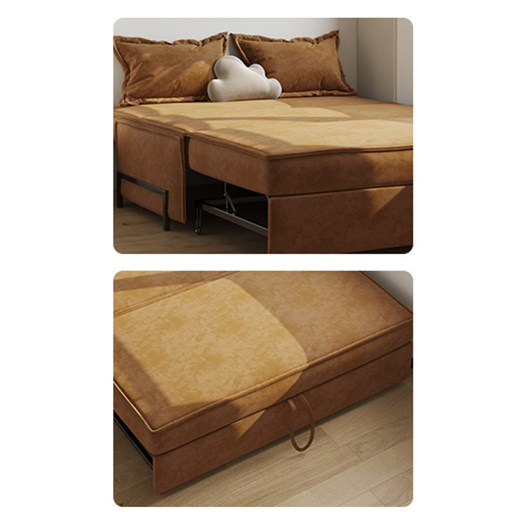 Pillow Included Sofa Futon Armless Cushion Back Sleeper Sofa Clearhalo 'furn' 'furn_futons' 'Furniture' 'Futons & Daybeds' 'Futons' 'Living Room Furniture' 6433282