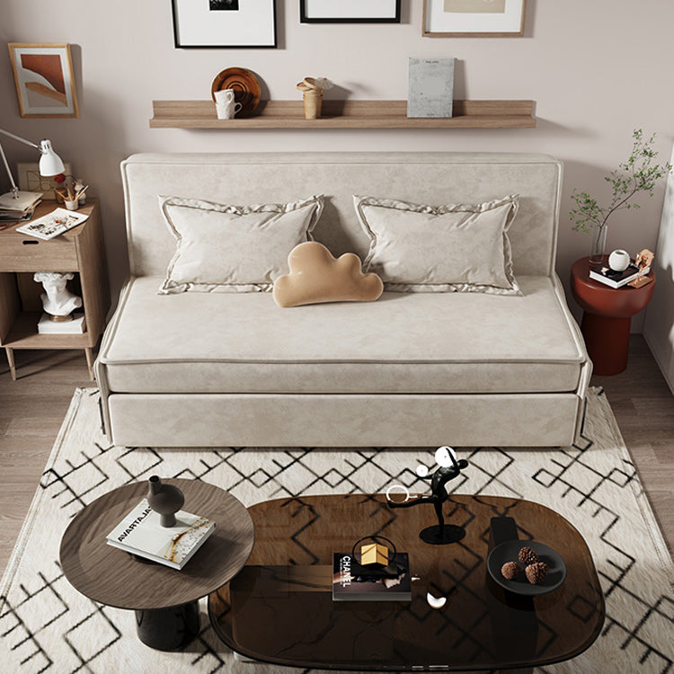 Pillow Included Sofa Futon Armless Cushion Back Sleeper Sofa Clearhalo 'furn' 'furn_futons' 'Furniture' 'Futons & Daybeds' 'Futons' 'Living Room Furniture' 6433286