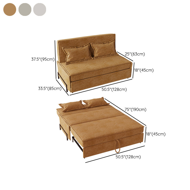 Pillow Included Sofa Futon Armless Cushion Back Sleeper Sofa Clearhalo 'furn' 'furn_futons' 'Furniture' 'Futons & Daybeds' 'Futons' 'Living Room Furniture' 6433290