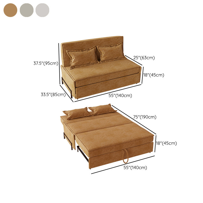 Pillow Included Sofa Futon Armless Cushion Back Sleeper Sofa Clearhalo 'furn' 'furn_futons' 'Furniture' 'Futons & Daybeds' 'Futons' 'Living Room Furniture' 6433291