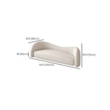 Sloped Arms No Distressing Sofa Modern Scratch Resistant Curved Loveseat