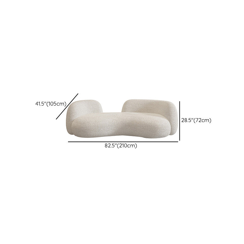 Tight Seat Modern Curved Loveseat Solid Color Stain Resistant Sofa Clearhalo 'furn' 'furn_sofas' 'Furniture' 'Living Room Furniture' 'Sofa' 'sofas' 6433364