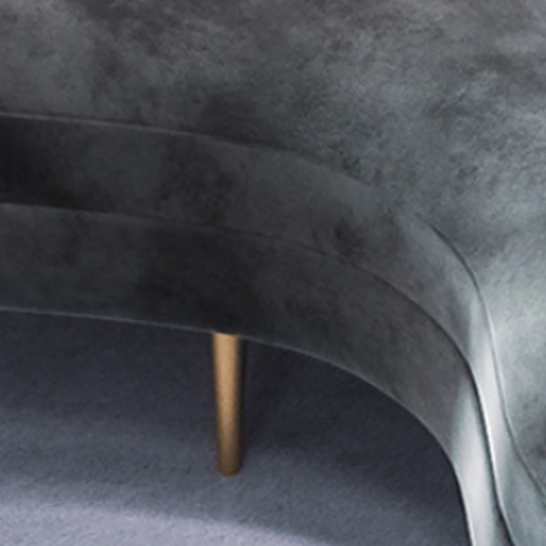 Couleur de couleur un canapé à bras inclinés résistants aux taches incurvées résistantes