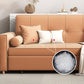 Faux Leather Convertible Sofa Bed with Pillows in Orange for Apartment Clearhalo 'furn' 'furn_sofas' 'Furniture' 'Living Room Furniture' 'Sofa' 'sofas' 6433404