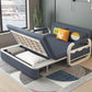 Pillow Included Sofa Futon Cushion Back Round Arms Convertible Sofa