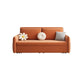 Modern Orange Seating Convertible Sofa Bed with Pillows for Apartment