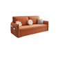 Modern Orange Seating Convertible Sofa Bed with Pillows for Apartment