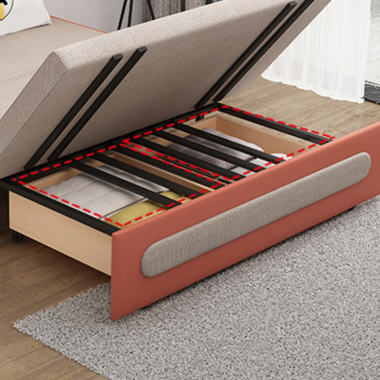 Pillow Included Sofa Futon Armless Cushion Back Convertible Sofa Clearhalo 'furn' 'furn_futons' 'Furniture' 'Futons & Daybeds' 'Futons' 'Living Room Furniture' 6433677