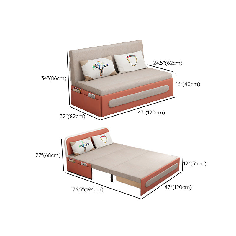 Pillow Included Sofa Futon Armless Cushion Back Convertible Sofa Clearhalo 'furn' 'furn_futons' 'Furniture' 'Futons & Daybeds' 'Futons' 'Living Room Furniture' 6433687