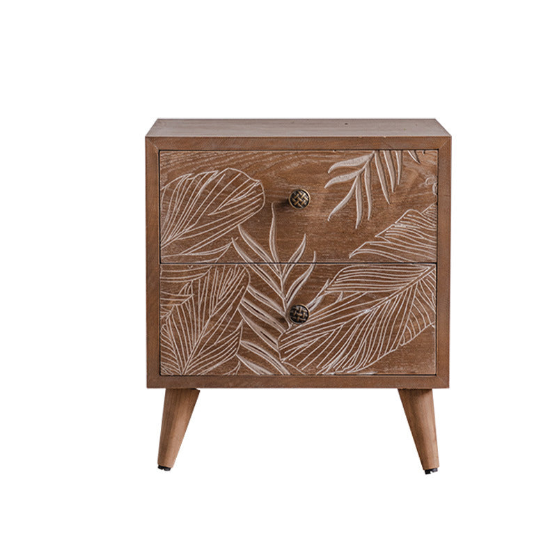 Mid-Century Modern Cabinet Solid Wood Rectangle with Drawer Accent Cabinet 18.9"L x 16.5"W x 21.7"H Clearhalo 'Cabinets & Chests' 'cabinets_chests' 'furn' 'furn_cabinets_chests' 'Furniture' 'Living Room Furniture' 6433696