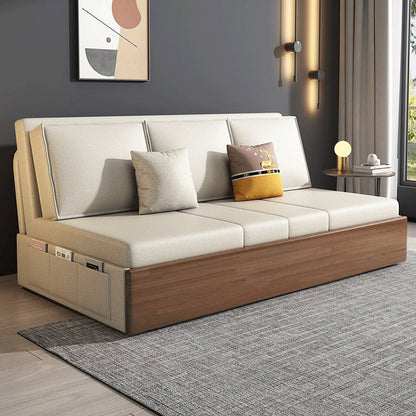Cushion Back Sofa Futon Armless Convertible Sofa with Storage 72.8"L x 31.5"W x 29.5"H Clearhalo 'furn' 'furn_futons' 'Furniture' 'Futons & Daybeds' 'Futons' 'Living Room Furniture' 6433733