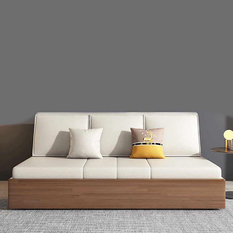 Cushion Back Sofa Futon Armless Convertible Sofa with Storage Clearhalo 'furn' 'furn_futons' 'Furniture' 'Futons & Daybeds' 'Futons' 'Living Room Furniture' 6433736